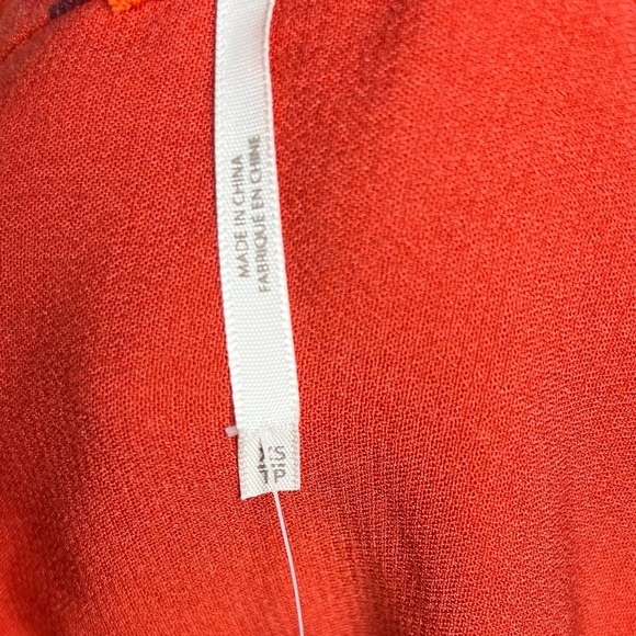 Free People Tunic Womens XS Red Field Of Butterflies Semi-Sheer Boho Gypsy Artsy - Picture 8 of 11